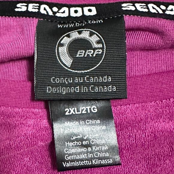 Sea-Doo Women’s 2XL Violet Terry Sweatshirt Pullover Sporty Coastal Loungewear - Picture 6 of 8